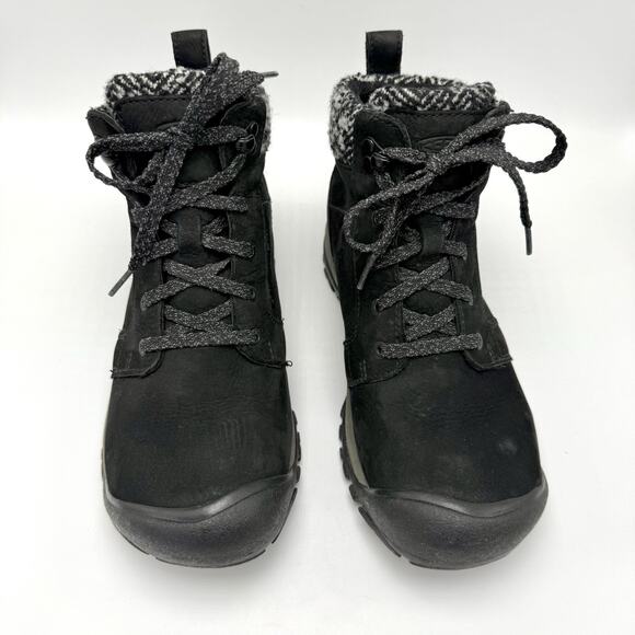 Keen Kaci II 2 Waterproof Mid Winter Hiking Boots Size 7.5 Black Suede Insulated - Picture 3 of 10